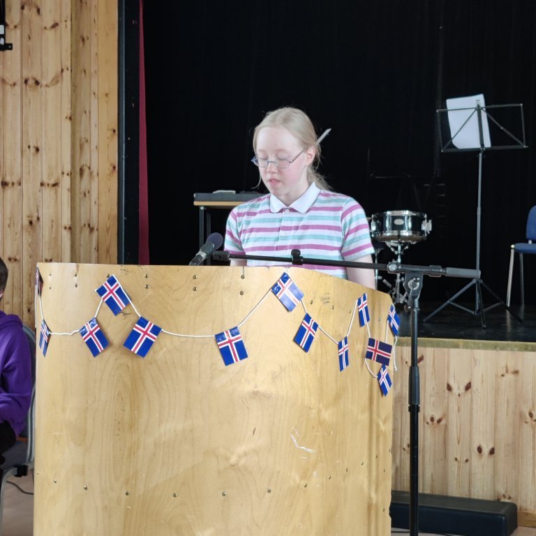 Tinna Marlis Gunnarsdóttir frá Grunnskólanum á Þórshöfn