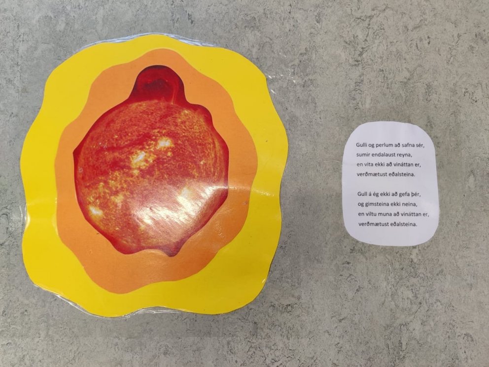 Svona unnu nemendur með pláneturnar í 1.-4.bekk