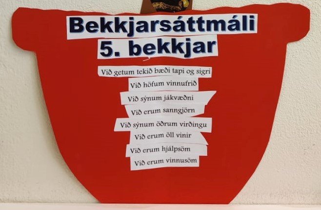 Bekkjarsáttmáli og vináttutré 5.bekkjar