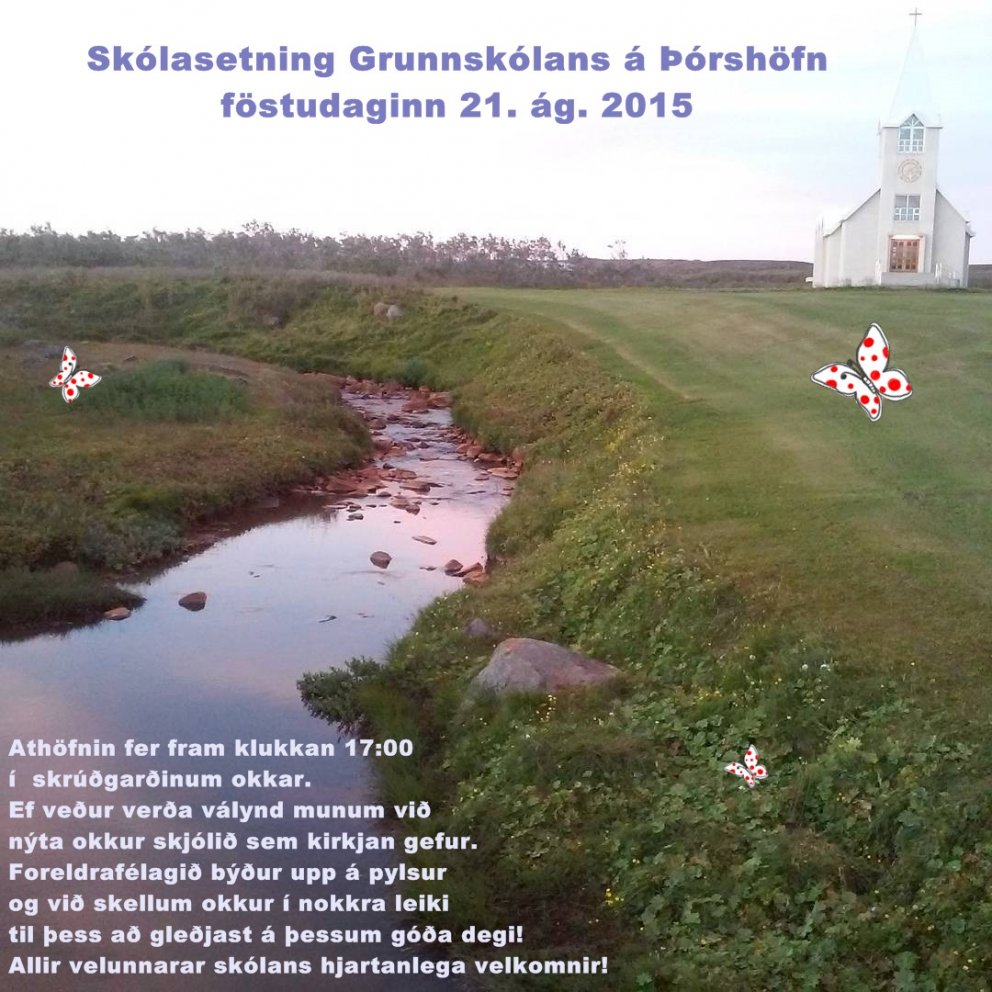 Skólasetning á föstudaginn