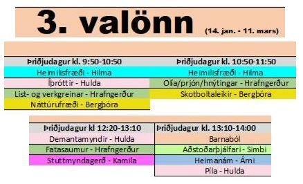 Valönn þrjú