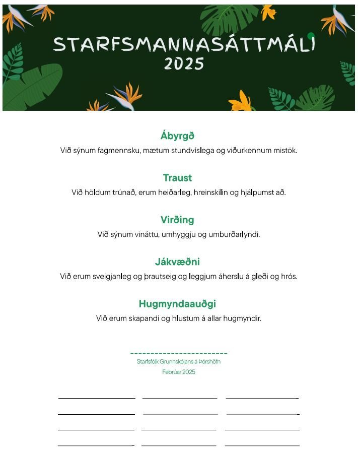 Starfsmannasáttmáli