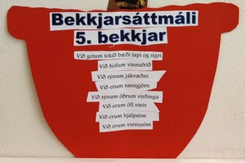 Bekkjarsáttmáli og vináttutré 5.bekkjar
