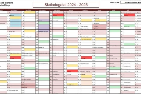 Skóladagatal GÞ 2024-2025