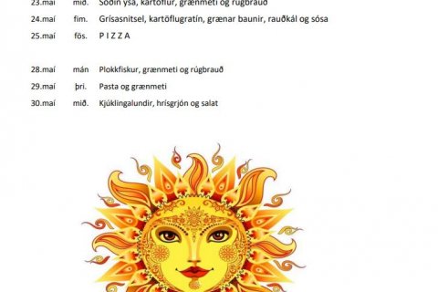 Matseðill fyrir seinnipart maí mánaðar