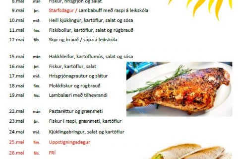 Matseðillinn í maí