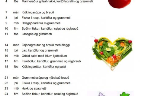 Matseðill í október