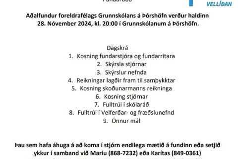 Aðalfundur foreldrafélagsins