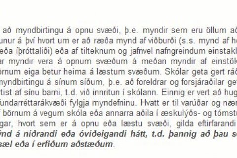 Um myndbirtingar á vegum skóla