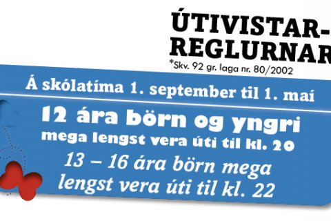 Nýr útivistartími tekur gildi í dag!