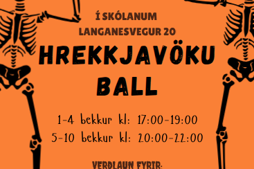 Hrekkjavökuball fimmtudaginn 29. október