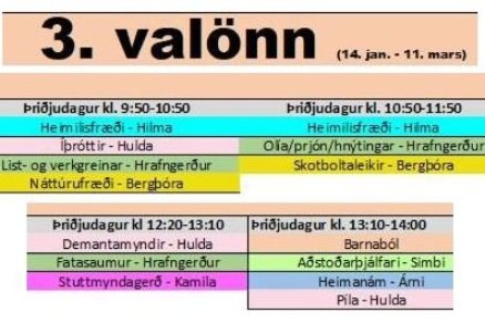 Valönn þrjú